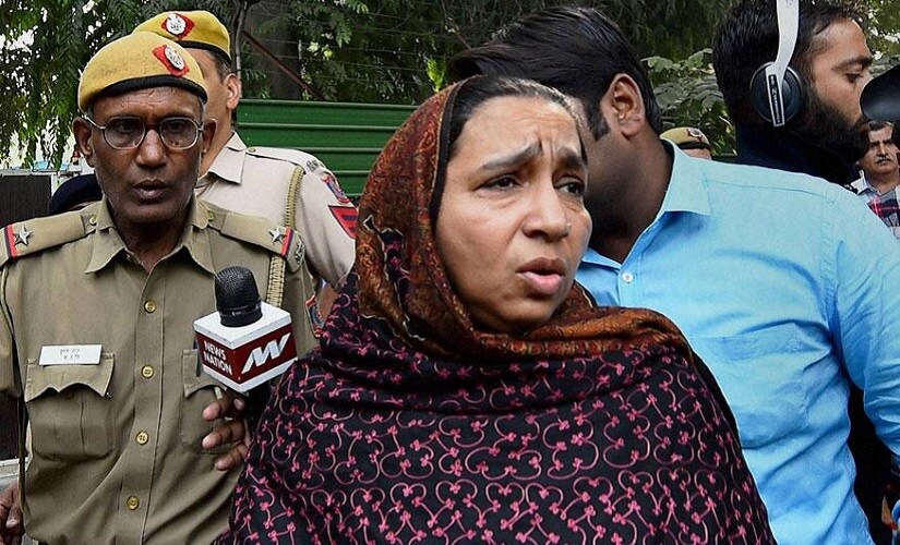File image of Najeeb Ahmad's mother Fatima Nafees. PTI