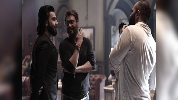 Ranveer Singh visits Rohit Shetty, Ajay Devgn on Golmaal Again sets; a film on the cards?