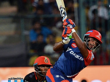 Delhi Daredevils' Rishabh Pant scored a fine half century against RCB. AFP
