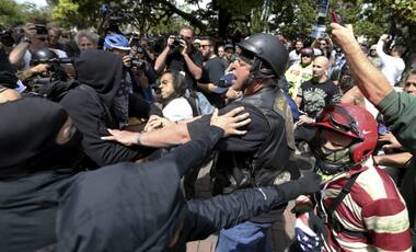 Twenty-one arrested in California as protesters across US press Donald Trump to release tax returns