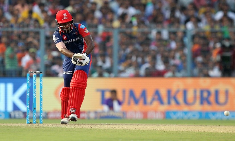 Shreyas Iyer of Delhi Daredevils during the match against the Kolkata Knight Riders. Sportzpics