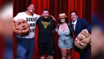 Watch: Dwayne Johnson, Jimmy Fallon photobomb a fan and move him to tears