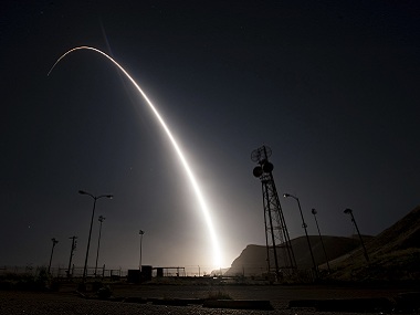 US launches unarmed long-range ballistic missile, as tensions with North Korea intensify US launches unarmed long-range ballistic missile, as tensions with North Korea intensify