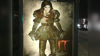 Caitlyn Jenner as Pennywise the clown? Conservative street artist spoofs Stephen King's It posters