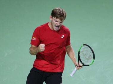 David Goffin eased past Italian veteran Paolo Lorenzi to give Belgium a 3-1 lead. Image courtesy: Twitter/@DavisCup