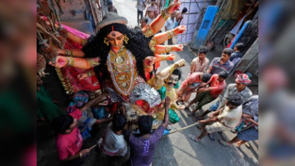 Festivals in Bengal have turned into a game of one-upmanship between TMC, BJP and CPI-M