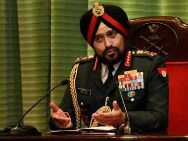 Former Indian Army chief General Bikram Singh. PTI
