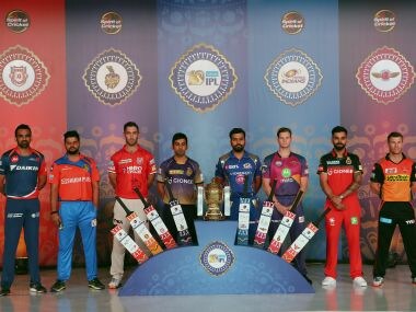 The IPL pose with the trophy before the 10th edition of the tournament. Sportzpics
