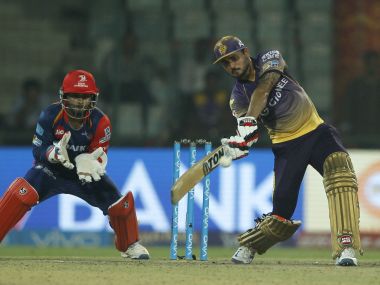Manish Pandey showed great composure under pressure to guide KKR to win over DD. Image Courtesy: IPL/SportzPics