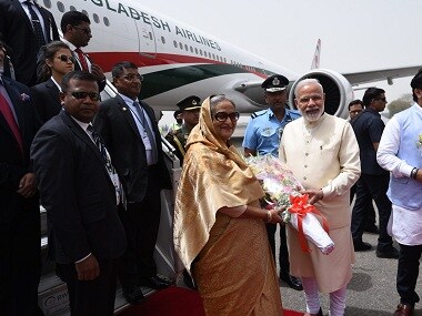 Modi Hasina Delhi 380 Twitter