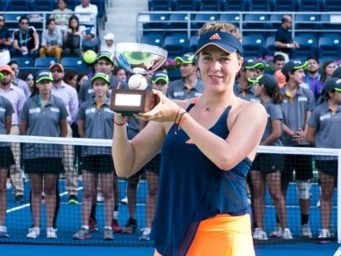 Anastasia Pavlyuchenkova won the WTA title at Monterrey, for a fourth time. Image courtesy: Twitter/@Abierto_GNP