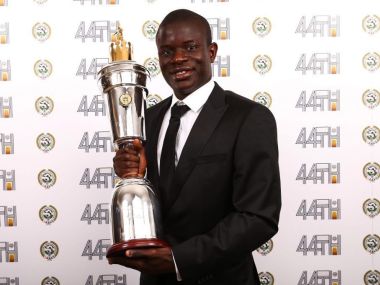 collecting the award at a ceremony on Sunday. Image courtesy: Twitter/@nglkante
