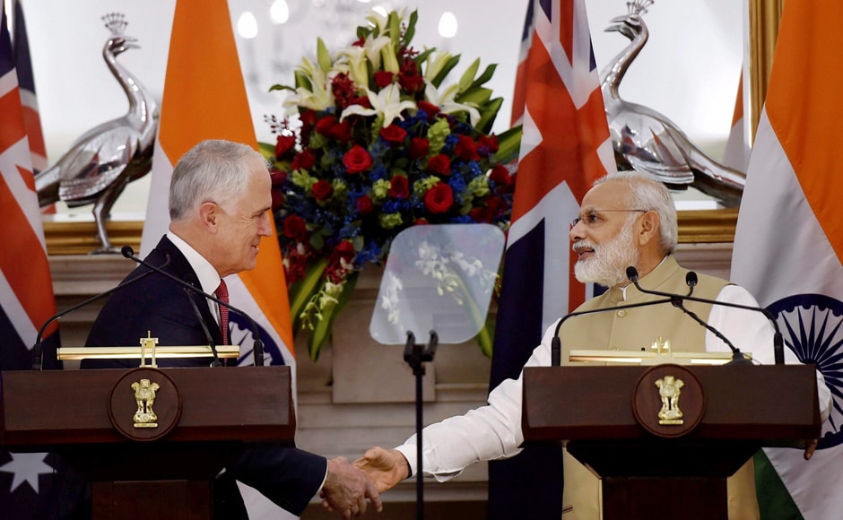 The highpoint of the Australian prime minister's visit came when the two countries issued a joint statement. PTI The highpoint of the Australian prime minister's visit came when the two countries issued a joint statement. PTI