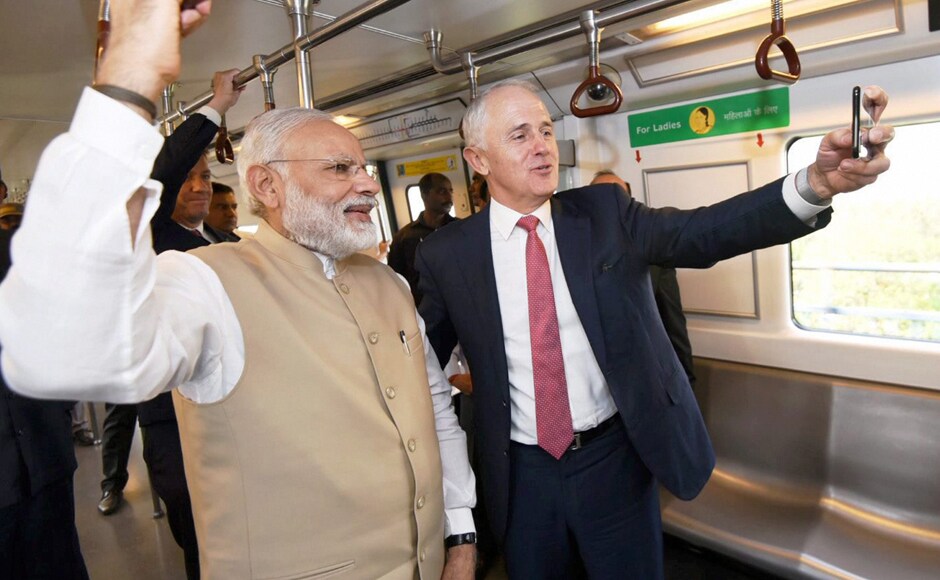 Australian Prime Minister Malcolm Turnbull arrived in New Delhi on Sunday on a four-day India visit during which he held talks with his Indian counterpart Narendra Modi on ways to boost ties in key areas including defence, security, energy and trade. PTI Australian Prime Minister Malcolm Turnbull arrived in New Delhi on Sunday on a four-day India visit during which he held talks with his Indian counterpart Narendra Modi on ways to boost ties in key areas including defence, security, energy and trade. PTI