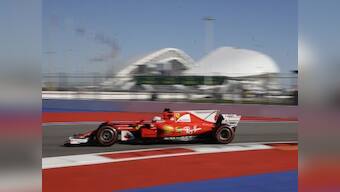 Russian Grand Prix: Sebastian Vettel leads a Ferrari 1-2 with Kimi Raikkonen in second practice