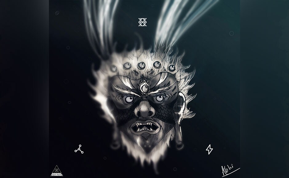The artist often gives elaborate backgrounds to his art. For his illustration 'Underwater Psycho', he writes, The artist often gives elaborate backgrounds to his art. For his illustration 'Underwater Psycho', he writes,