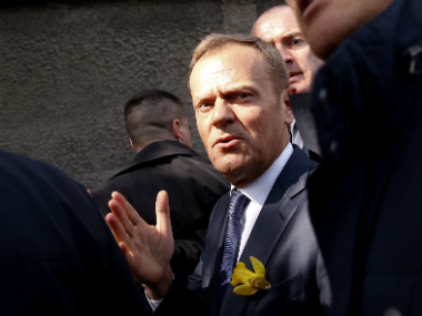 Polish official suspended over image of European Council president Donald Tusk as SS officer Polish official suspended over image of European Council president Donald Tusk as SS officer