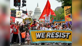 Donald Trump climate policy: Leonardo Di Caprio protests along with thousands in Washington