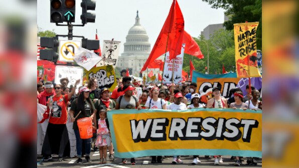 Donald Trump climate policy: Leonardo Di Caprio protests along with thousands in Washington