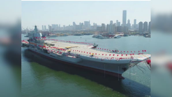 China's operational aircraft carrier Liaoning arrives in Hong Kong for the first time