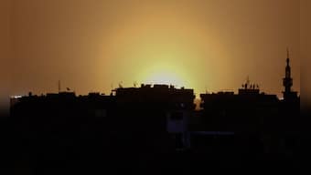 Syria conflict: 'Huge explosion' rocks Damascus airport, Hezbollah says 'probably' Israeli air strike