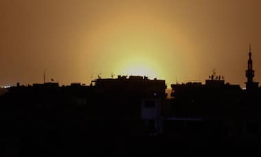 Syria conflict: 'Huge explosion' rocks Damascus airport, Hezbollah says 'probably' Israeli air strike