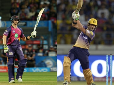Pune, led by Steve Smith (L) will be hosting Gautam Gambhir's KKR. Sportzpics