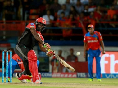 RCB's Chris Gayle in action in an IPL match against Gujarat Lions. Sportzpics