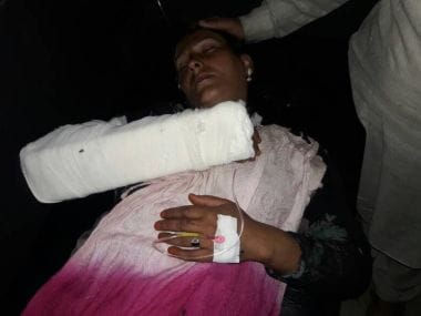 A woman, who belonged to the family in Reasi which was attacked, was admitted in the hospital after the cow-vigilantes attacked the family on Friday. Image courtesy: Ishfaq Naseem