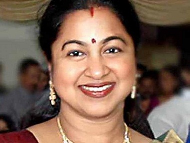 RK Nagar bypoll: Tamil actor Raadhika Sarathkumar's office raided by the IT department RK Nagar bypoll: Tamil actor Raadhika Sarathkumar's office raided by the IT department