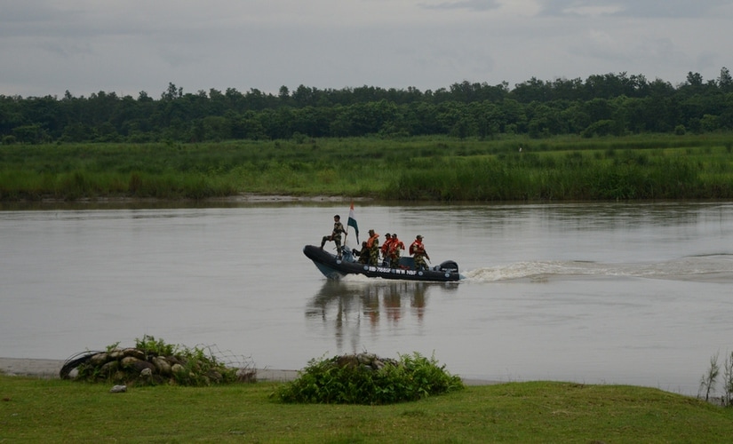 Teesta River stream near the border with Bangladesh some 80kms from Siliguri. AFP