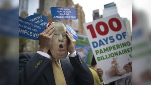 100 days of Donald Trump: An unhappy electorate has taken to the streets to resist