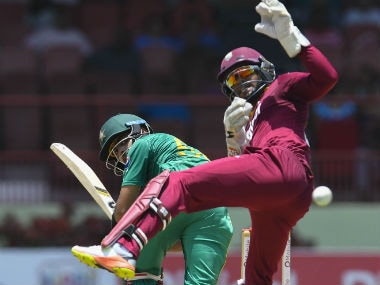 Action from the second ODI between West Indies and Pakistan. AFP