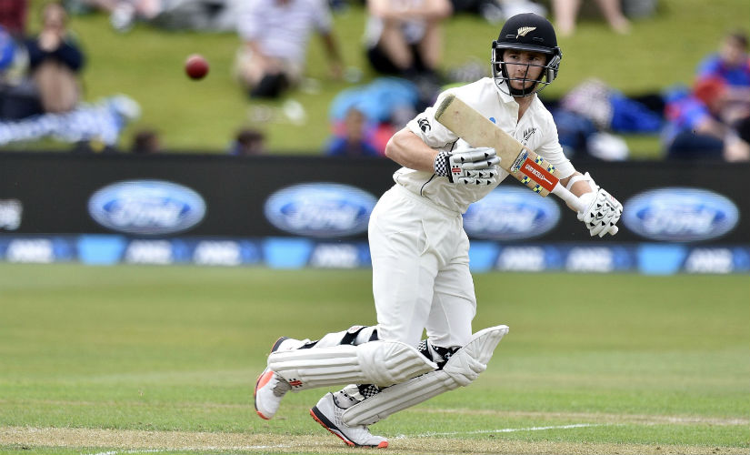 Kane Williamson plays a shot during the first Test between New Zealand and Sri Lanka in Dunedin on 10 December, 2015. AFP