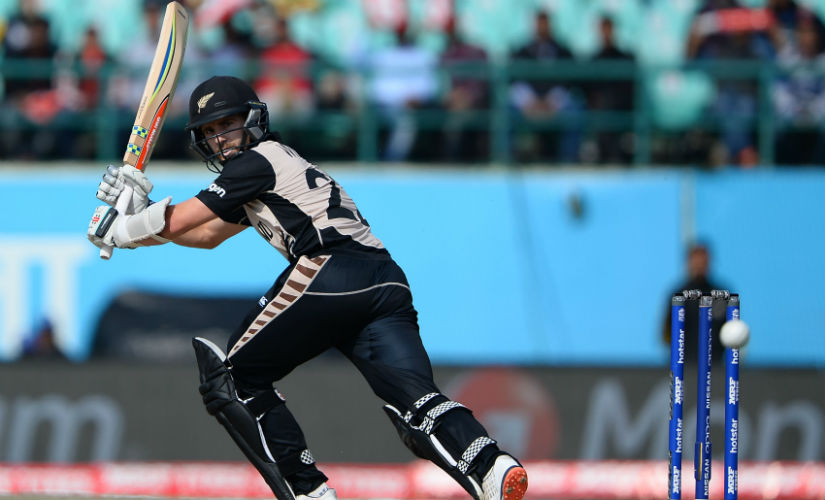 Kane Williamson plays a shot during the World T20 cricket tournament match between Australia and New Zealand in Dharamsala on 18 March, 2016. AFP