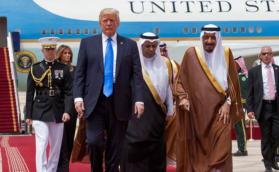 The $110 billion deal for Saudi purchases of US defence equipment and services came at the start of an eight-day foreign tour that will also take Trump to Jerusalem, the Vatican and meetings with leaders in Europe. AFP The $110 billion deal for Saudi purchases of US defence equipment and services came at the start of an eight-day foreign tour that will also take Trump to Jerusalem, the Vatican and meetings with leaders in Europe. AFP