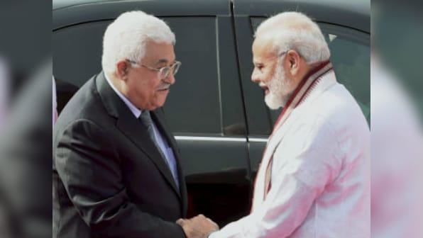 Mahmoud Abbas meets Narendra Modi after ceremonial welcome at Rashtrapati Bhavan