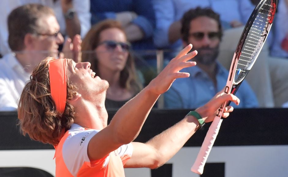 Alexander Zverev became the youngest player to win a Masters 1000 event since Novak Djokovic won in Miami a decade ago at 19. AFP <div class=