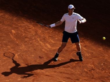 Andy Murray in action during the Madrid Open. AP
