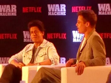Brad Pitt in India to promote War Machine; discusses cinema, Bollywood with Shah Rukh Khan Brad Pitt in India to promote War Machine; discusses cinema, Bollywood with Shah Rukh Khan