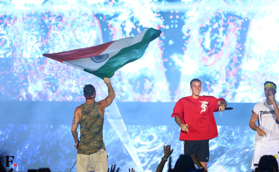 The star of the evening of course, was Justin Bieber himself. He came, he saw, he conquered. But then when you're playing to a stadium-ful of Beliebers, there can't be any other outcome. Photos: Sachin Gokhale The star of the evening of course, was Justin Bieber himself. He came, he saw, he conquered. But then when you're playing to a stadium-ful of Beliebers, there can't be any other outcome. Photos: Sachin Gokhale