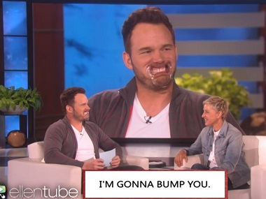 Watch: Chris Pratt cracks up Ellen DeGeneres on show with NSFW joke Watch: Chris Pratt cracks up Ellen DeGeneres on show with NSFW joke