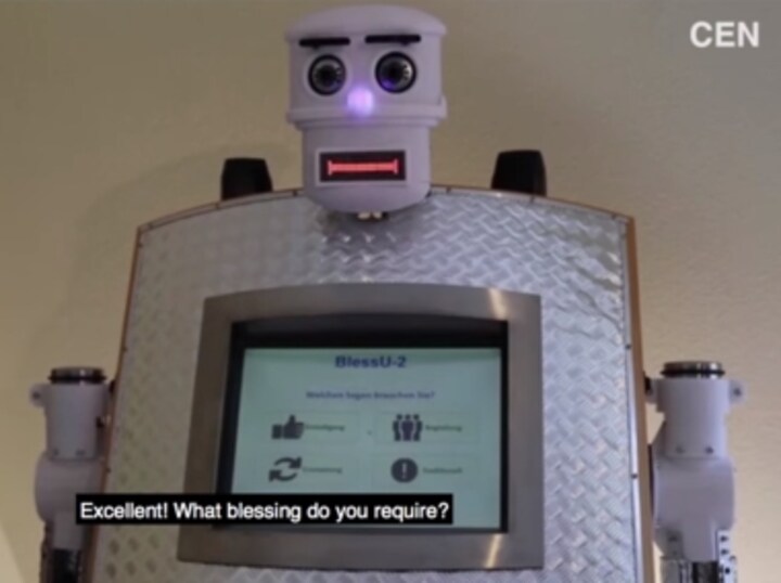 Meet BlessU-2: Unveiled to mark 500 years of Reformation, this robot 'priest' will forgive your sins in five languages