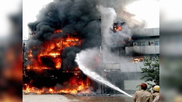 Fire breaks out in Delhi's Antriksh Bhawan; 17 fire tenders rush to spot