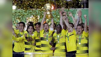 German Cup: Pierre-Emerick Aubameyang powers Borussia Dortmund to title win over Eintracht Frankfurt