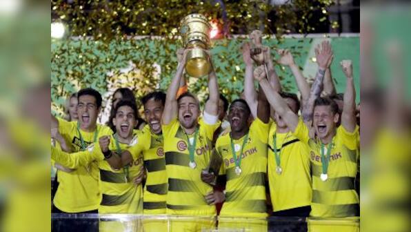 German Cup: Pierre-Emerick Aubameyang powers Borussia Dortmund to title win over Eintracht Frankfurt