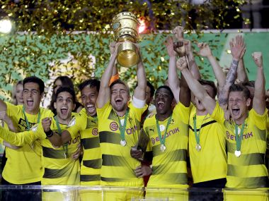 German Cup: Pierre-Emerick Aubameyang powers Borussia Dortmund to title win over Eintracht Frankfurt German Cup: Pierre-Emerick Aubameyang powers Borussia Dortmund to title win over Eintracht Frankfurt