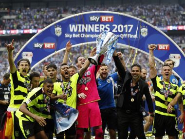 Huddersfield Town promoted to Premier League after penalty drama in play-off final Huddersfield Town promoted to Premier League after penalty drama in play-off final