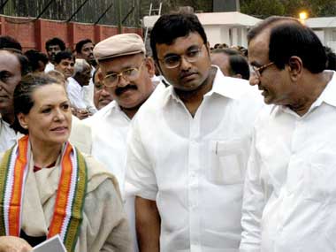 Chidambaram's son Karti Chidambaram.
