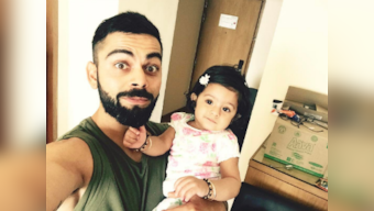 Virat Kohli shows softer side with Harbhajan Singh's daughter after MI-RCB match in IPL 2017